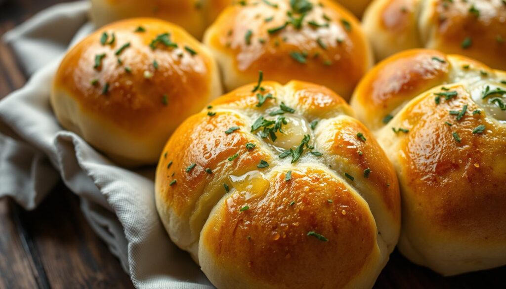 herby garlic rolls